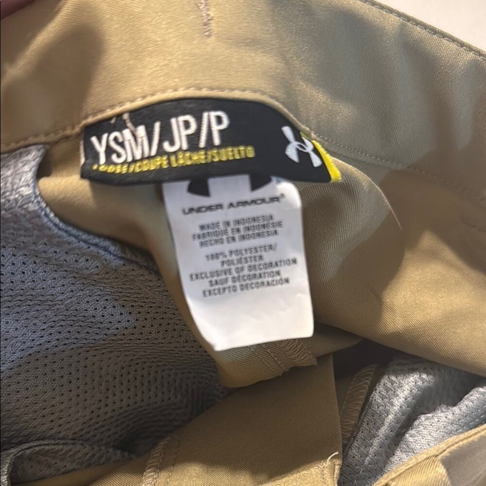 Under Armour Tan Athletic Shorts Durable Design Youth Small - Picture 5 of 5